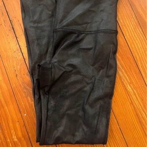SPANX Black Leather Look Leggings